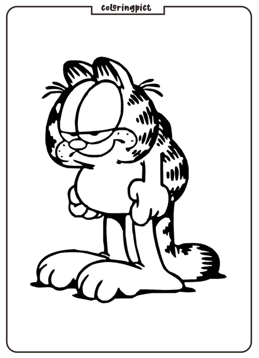 Angry garfield Coloring Pages