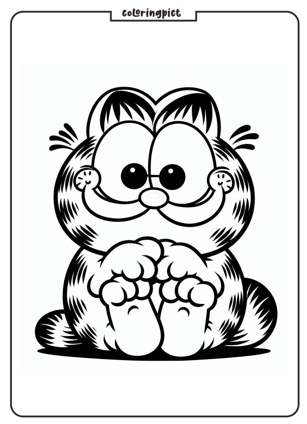Cute Garfield Coloring Pages coloringpict.com