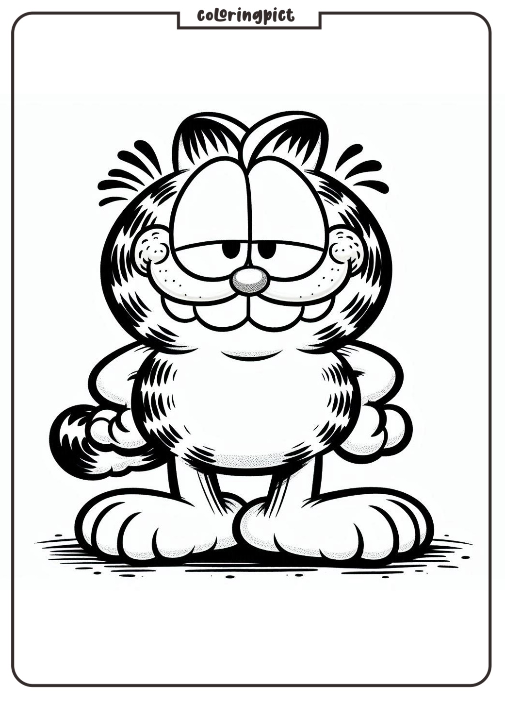 Cute Garfield Coloring Pages for kids coloringpict.com
