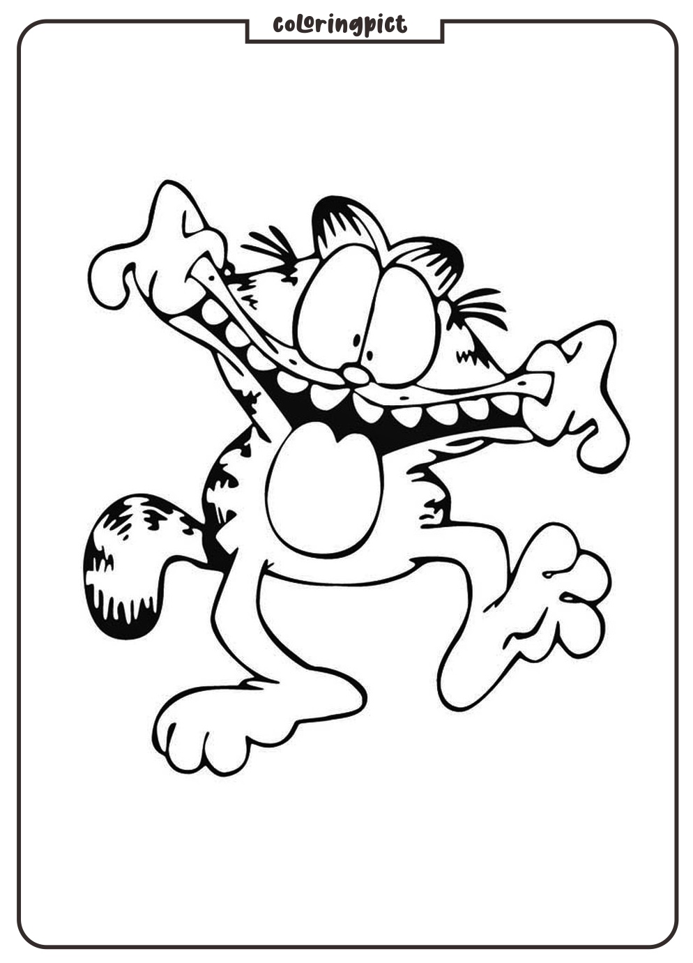 Cute Garfield Coloring Pages