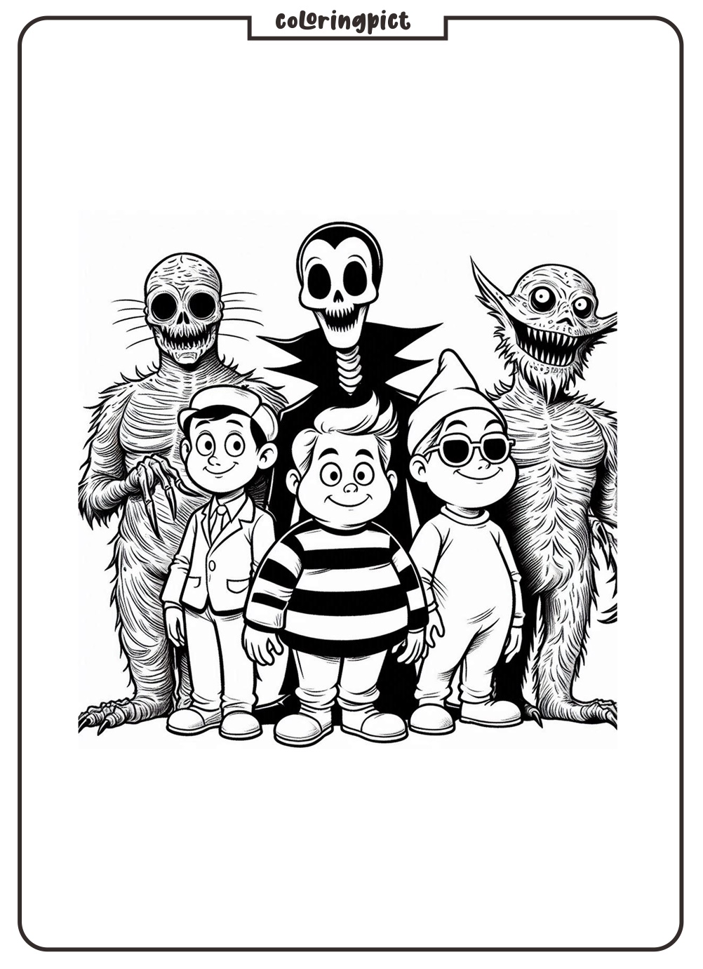 Goosebumps cartoon movie coloring page coloringpict.com