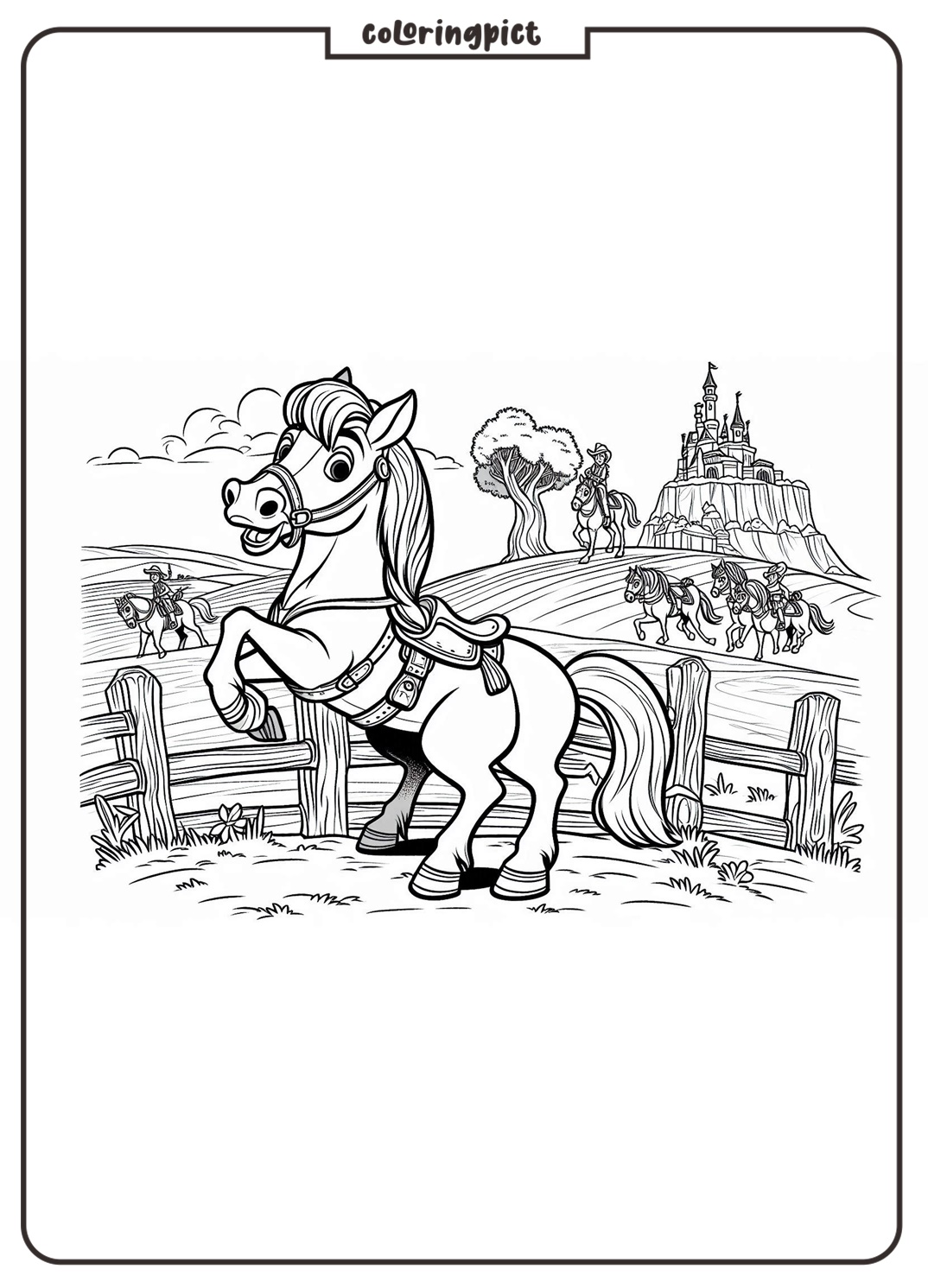 Horseland Coloring Page coloringpict.com