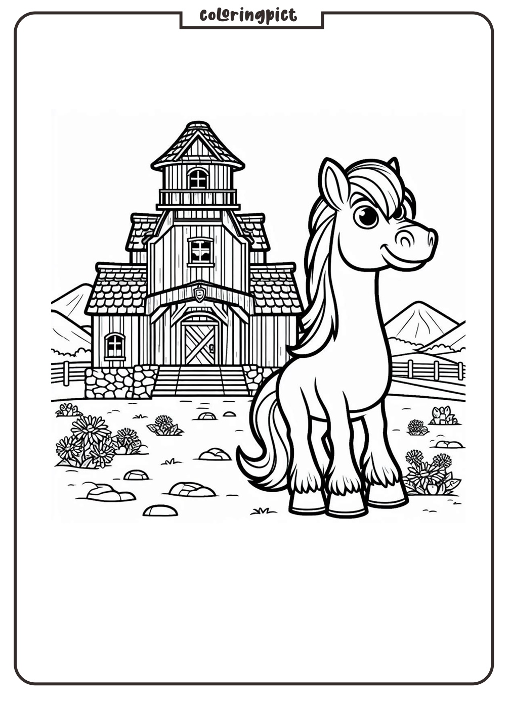 Horseland Coloring Page for Kids coloringpict.com