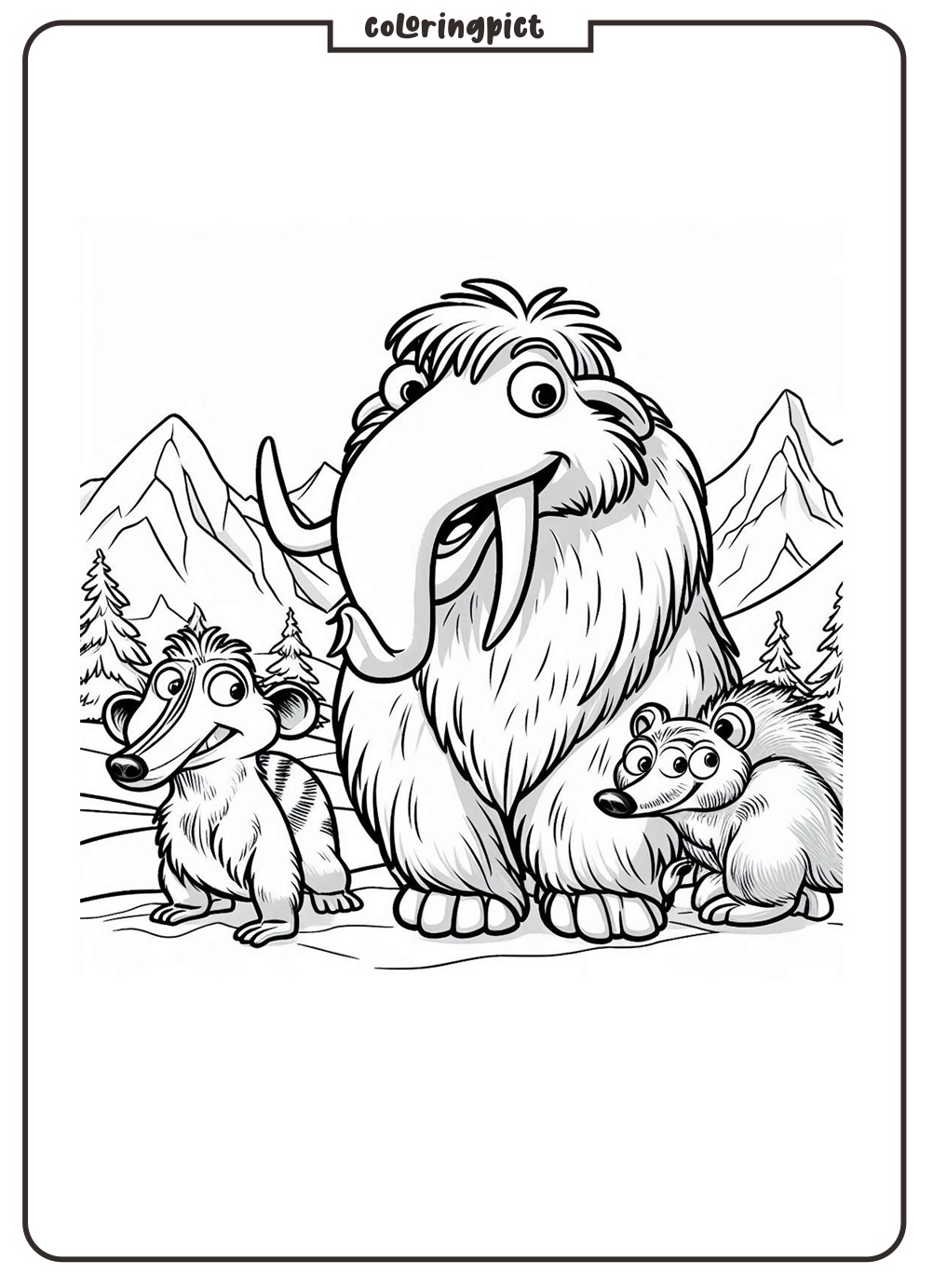 Ice Age Coloring Page coloringpict.com