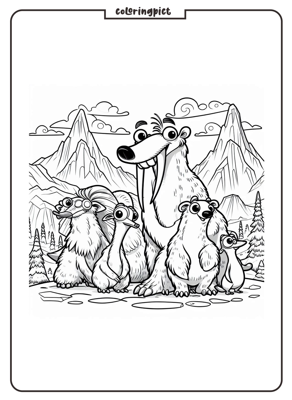 Ice Age Coloring Pages coloringpict.com