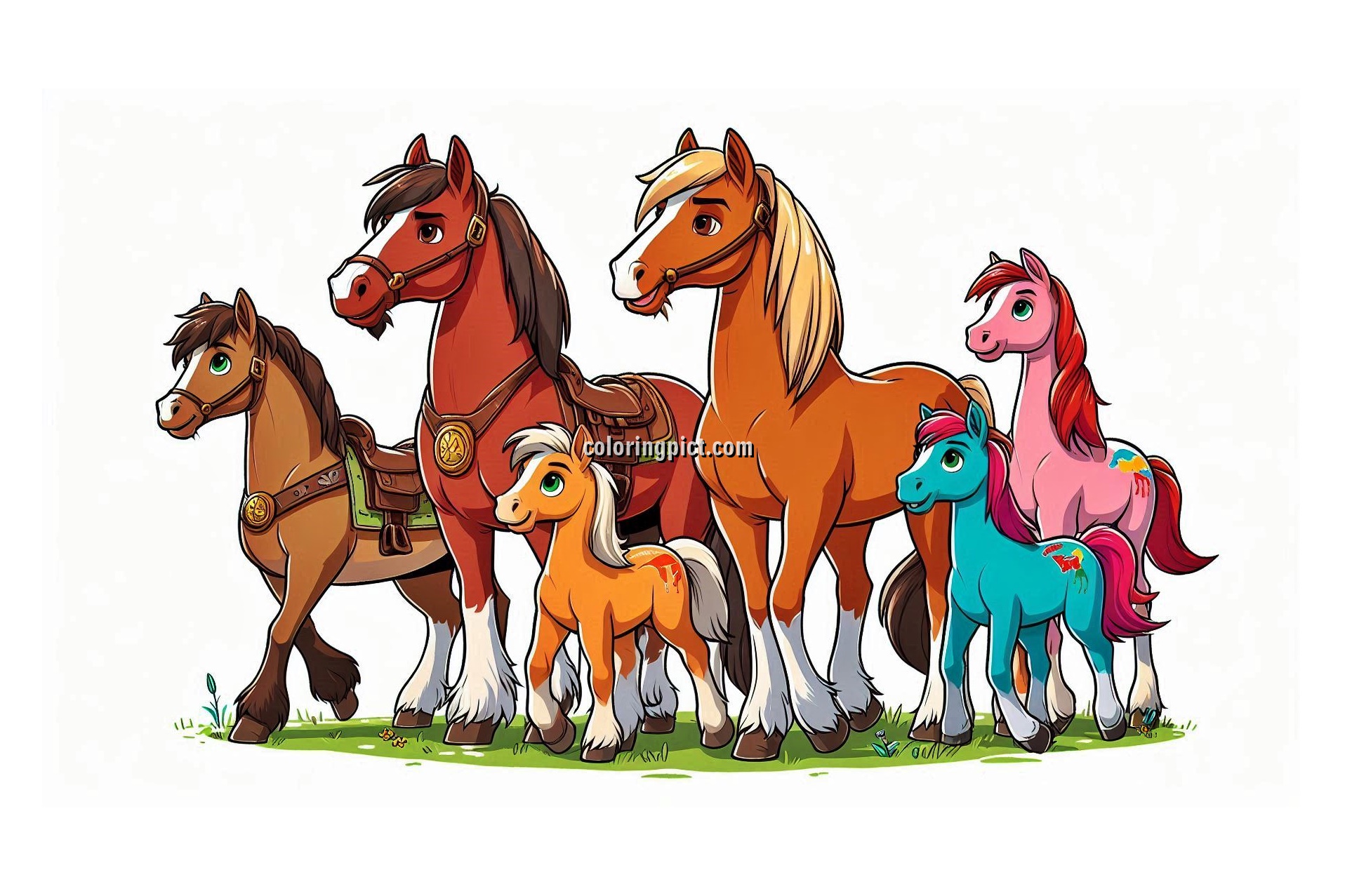 Image is Horseland Coloring Pages