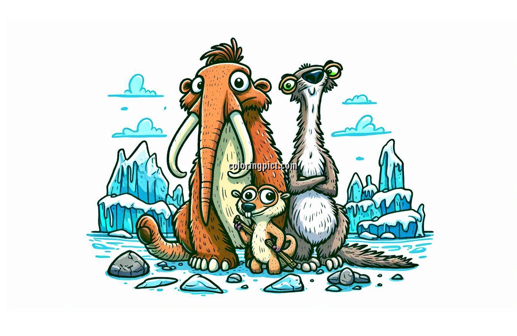 Image is Ice Age Coloring Pages