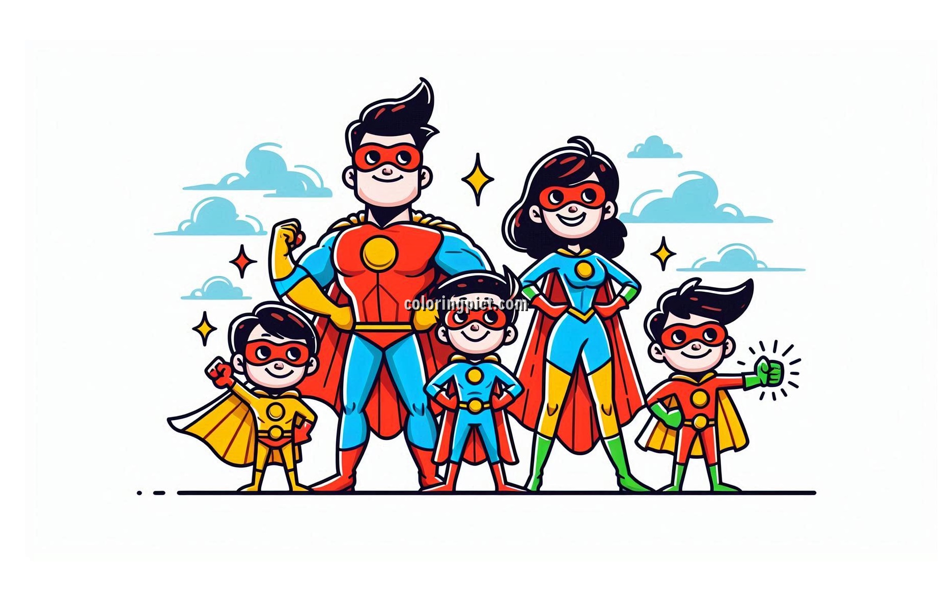 Image is The Incredibles Coloring