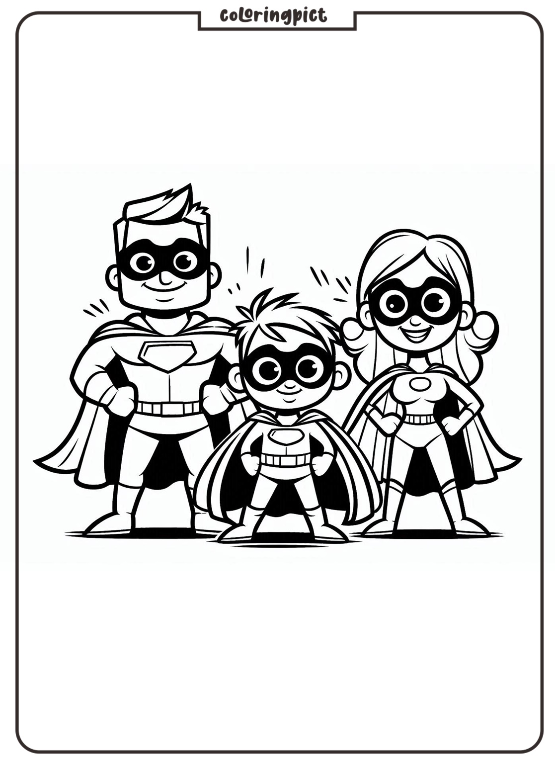 The Incredibles Cartoon Movie Coloring Page coloringpict.com