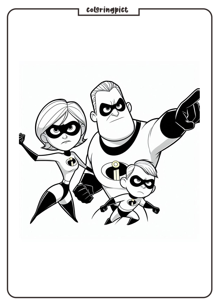 The Incredibles Coloring Pages coloringpict.com