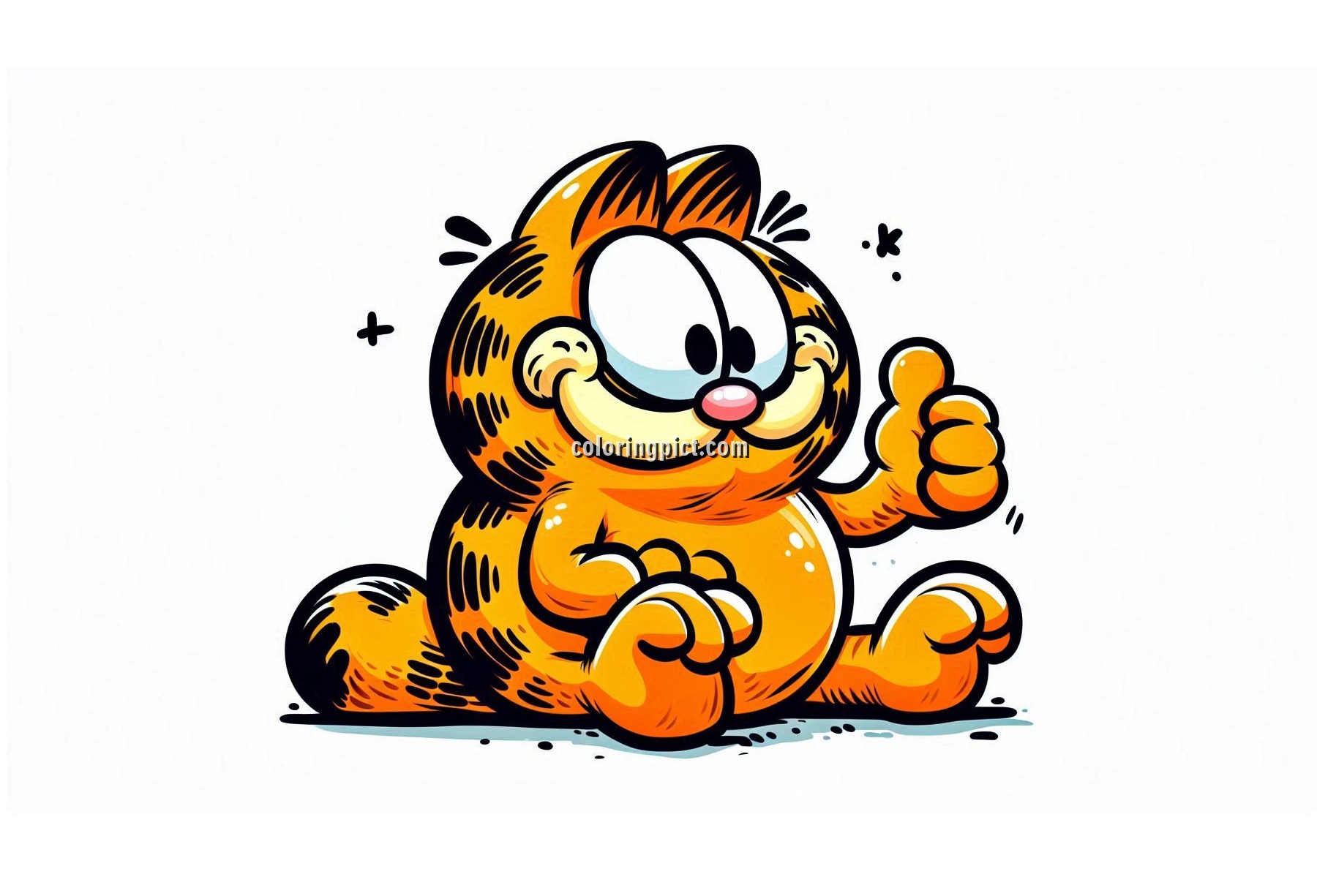 image is Garfield coloring