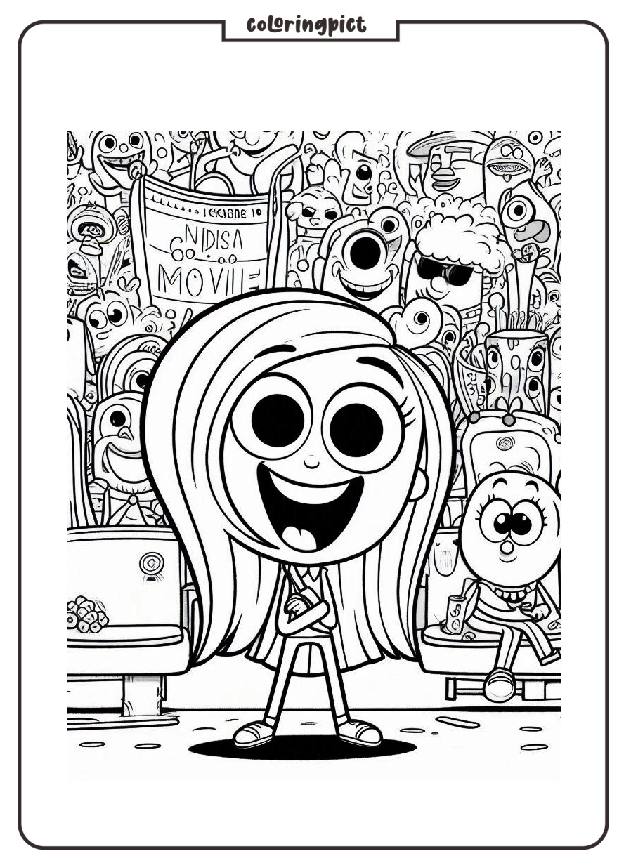 inside out cartoon coloring coloringpict.com