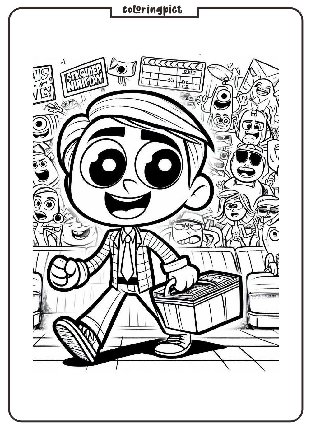 inside out cartoon movie coloring coloringpict.com