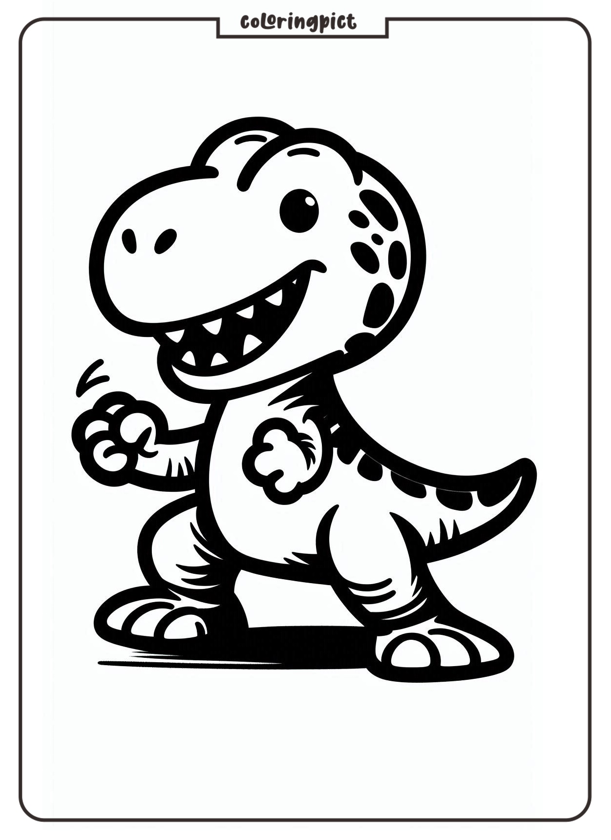 printable Cute T Rex coloring pages coloringpict.com